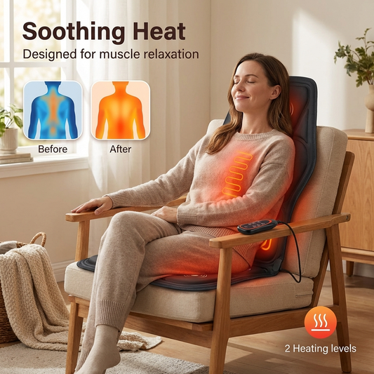 ThermaRelief™ Heated Full-Body Massage Seat Cushion