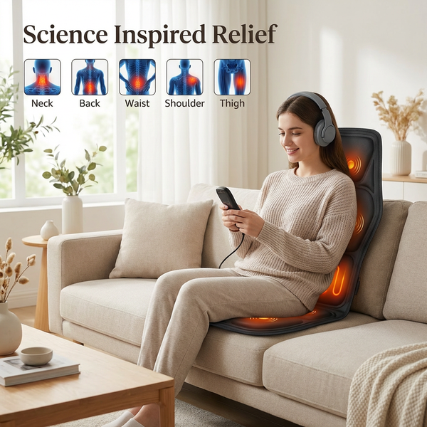 ThermaRelief™ Heated Full-Body Massage Seat Cushion